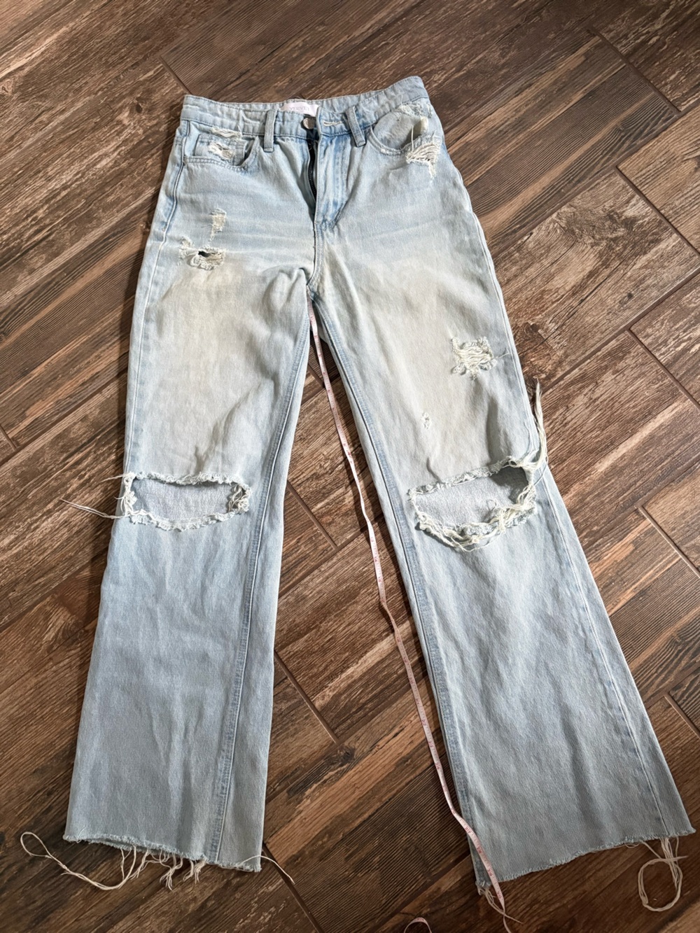 Vervet Light Blue Ripped Skinny Jeans for Women SIZE 25